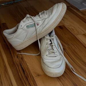 Reebok Cream Leather Sneakers